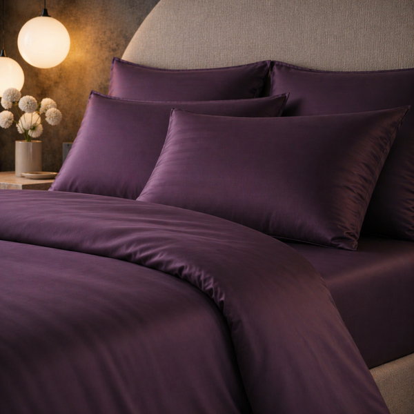 Komplet pościeli U-tek satyna King Size Boston Eggplant KPB1E zdjęcia 3