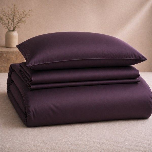 Komplet pościeli U-tek satyna King Size Boston Eggplant KPB1E zdjęcia 2