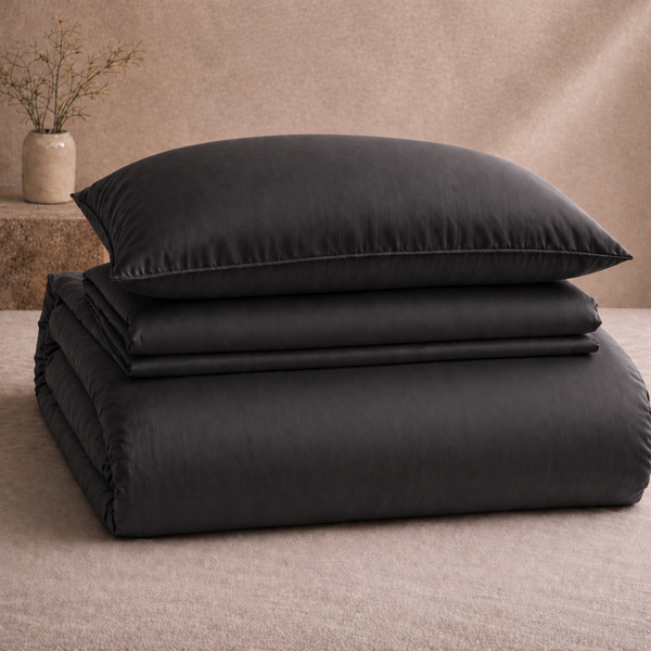 U-tek Satin King Size Bedding Set Boston Iron Grey KPB1IG photos 2