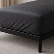 Satin fitted sheet 80x190 Boston Iron Grey Stripe