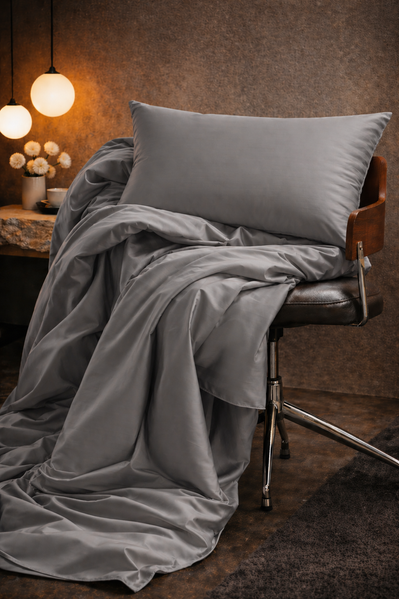 Komplet pościeli U-tek satyna King Size  Boston Soft Grey KPB1SG zdjęcia 4