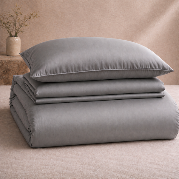 Komplet pościeli U-tek satyna King Size  Boston Soft Grey KPB1SG zdjęcia 2