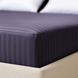Satin fitted sheet 80x190 Boston Anthracite Stripe BAS819 photos 2