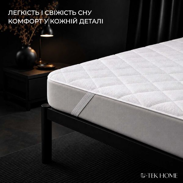 Наматрацник стьобаний махровий Terry Lux резинка по кутам 80х190 TLUXE100200 фото
