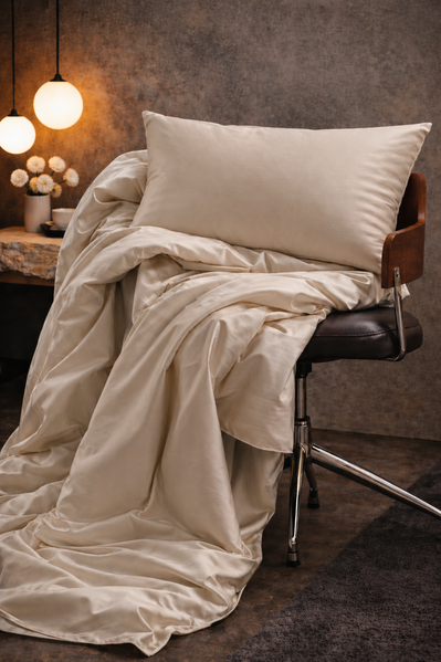 Комплект постільної білизни U-tek Сатин полуторний Boston Ivory Beige KPB1IB фото