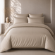 Komplet pościeli U-tek satyna p&oacute;łtorosobowa  Boston Ivory Beige KPB1IB zdjęcia 1