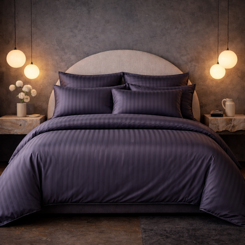 Komplet pościeli U-tek satyna King Size  King Size Boston Anthracite Stripe KPB1AS zdjęcia 1