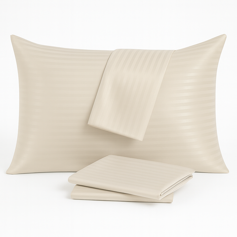 Наволочка Сатин 40х60 Boston Ivory Beige Stripe IBS46 фото