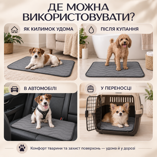 Многоразовая впитывающая пелёнка U-TEK PAD 85&times;90 (серый) PGUP8590 PGUP8590 фото