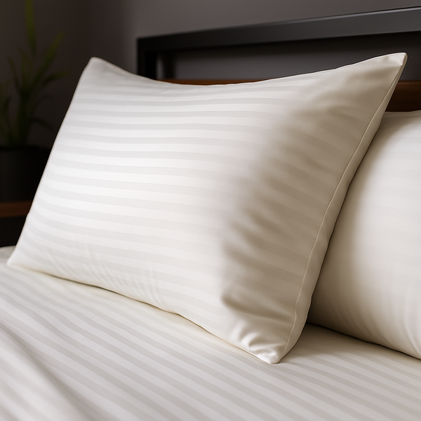 Наволочка Сатин 40х60 Boston Ivory Beige Stripe IBS46 фото