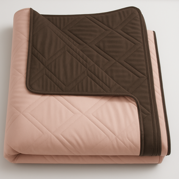 Aquastop Bedspread U-tek 210х240 Blush Pink & Brown QBBPB2124 photos 5