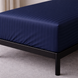 Satin fitted sheet 80x190 Boston Royal Blue Stripe BRBS819 photos 1