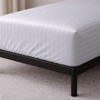 Простирадло натяжне Сатин 80x190 Boston Soft Grey Stripe