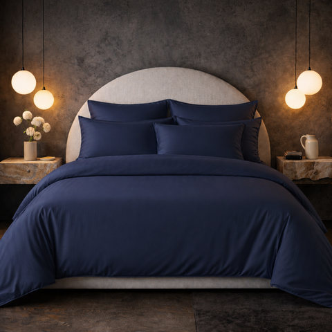 Komplet pościeli U-tek satyna King Size Boston Royal Blue KPB1RB zdjęcia 1