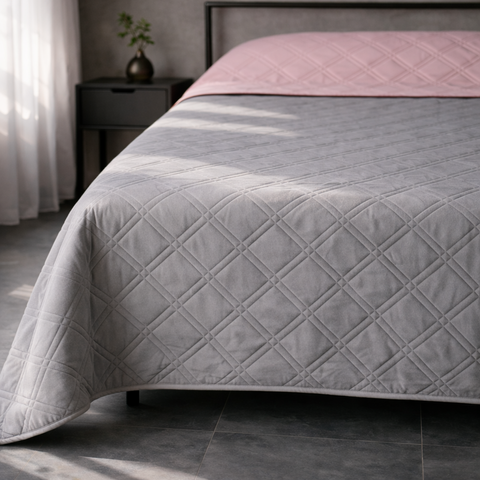 Покривало Аквастоп U-tek 50х80 Blush Pink & Light Gray QBBPLG2124 фото